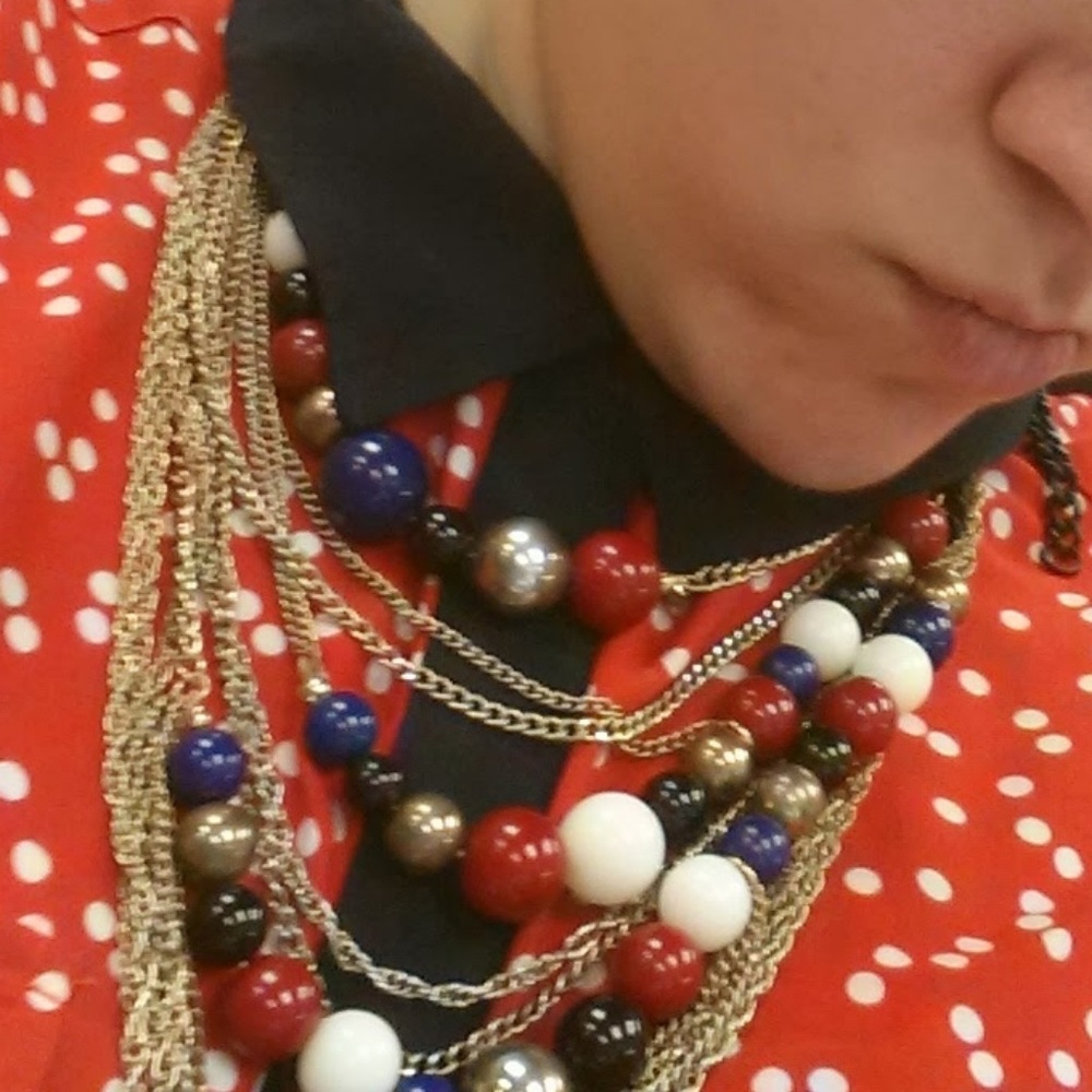 Primary Colored Statement Necklace - Picture 3 of 5